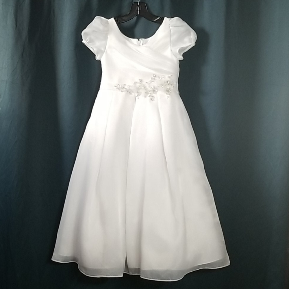 NWT Girls White Fairy Tale Weddings Dress Size 8